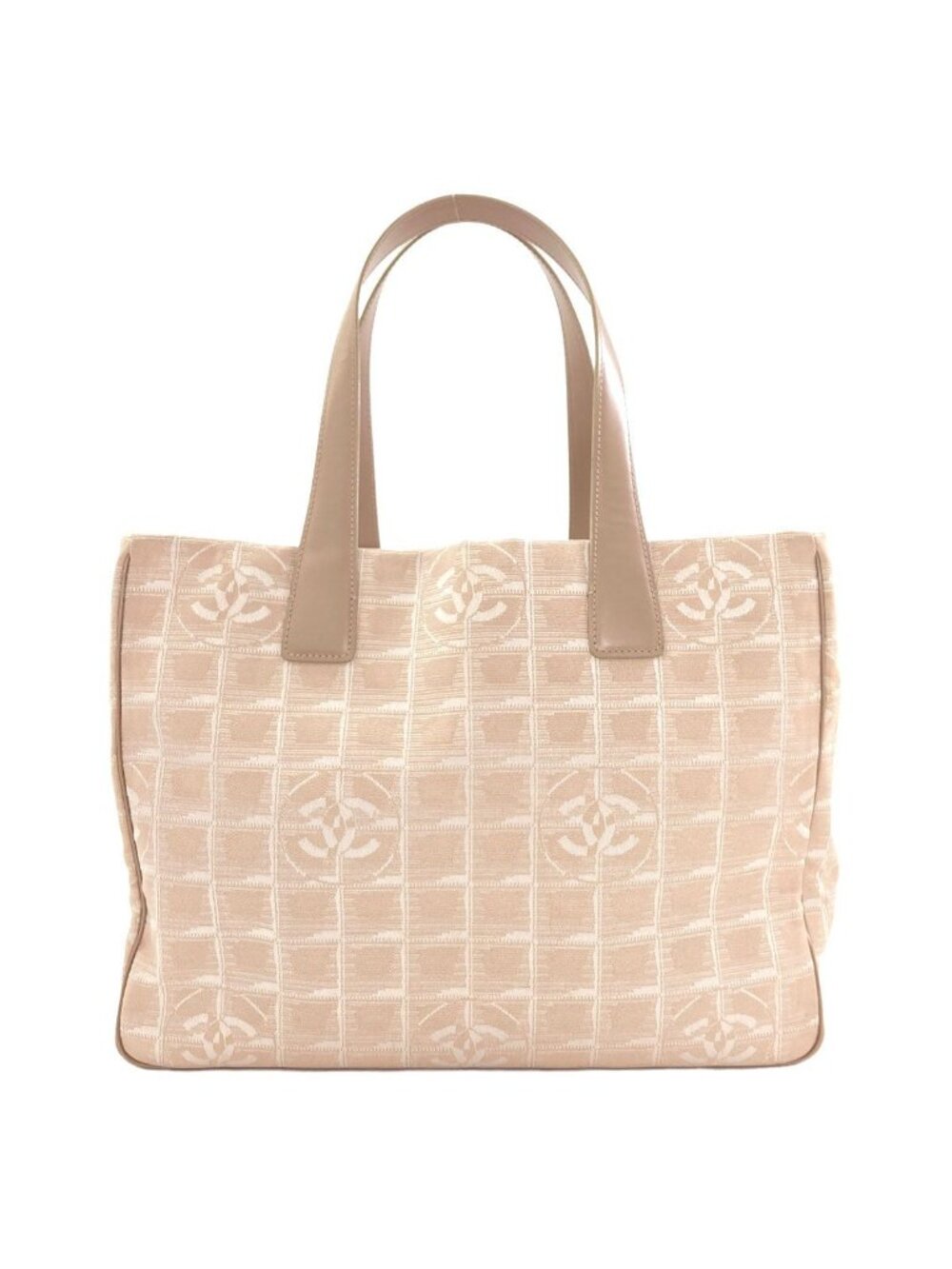 Chanel New Travel Line MM Tote Bag Nylon Jacquard